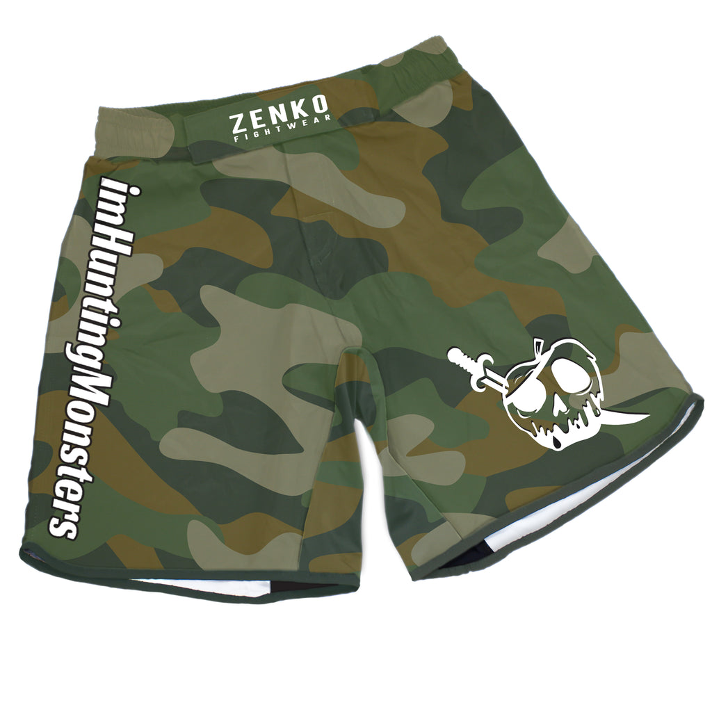 imHuntingMonsters Camo Grappling Shorts