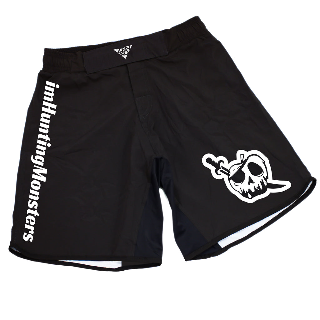 imHuntingMonsters Pirate Grappling Shorts (Black & White)