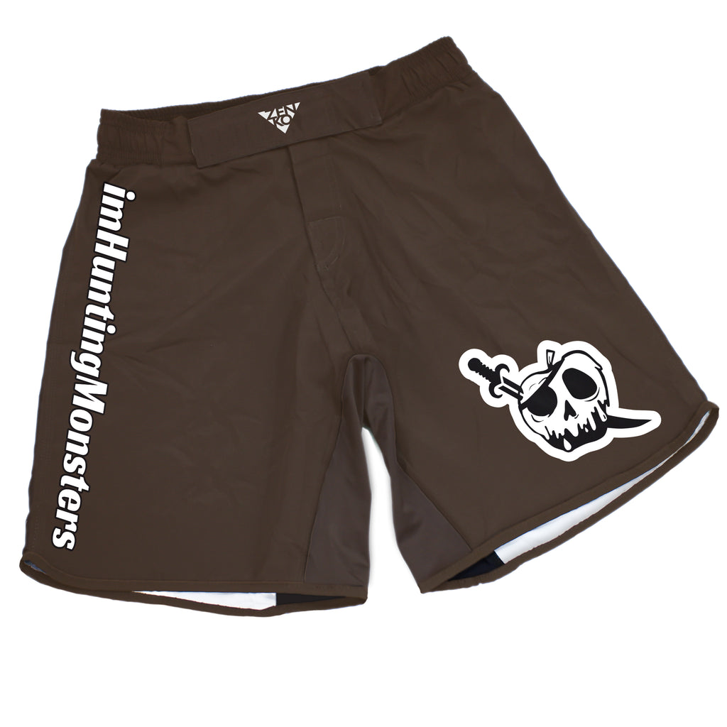 imHuntingMonsters Pirate Grappling Shorts (Solid Brown)