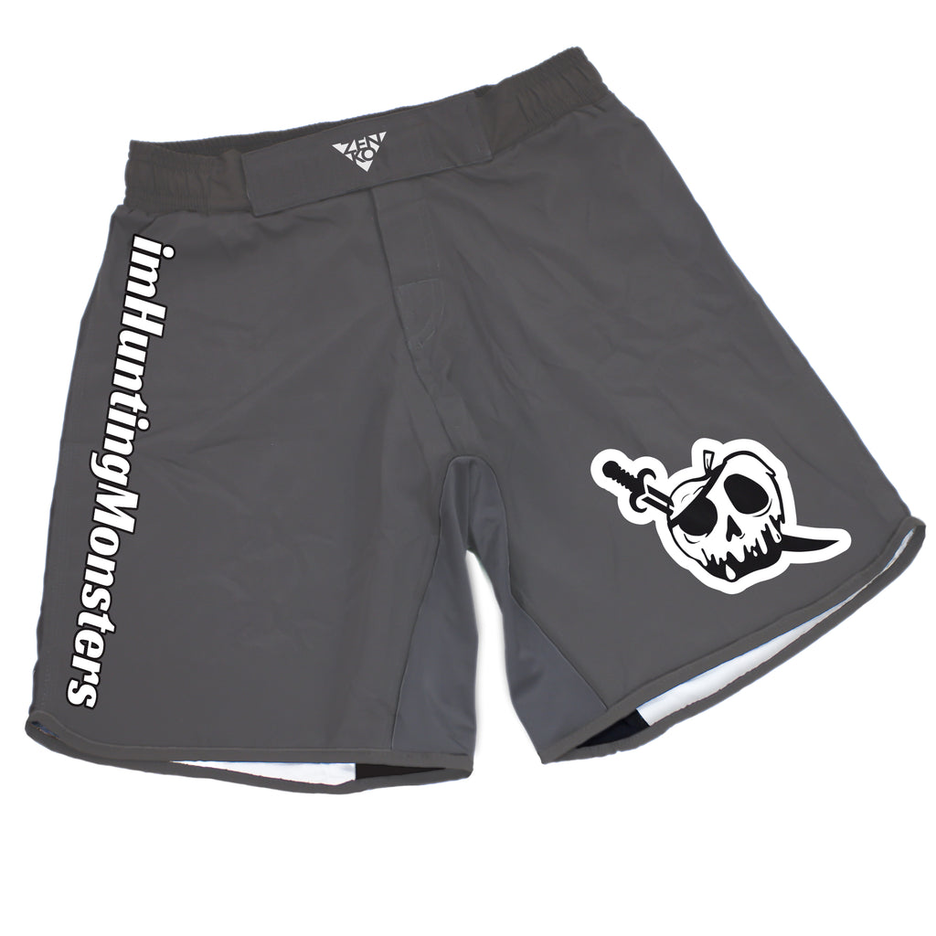 imHuntingMonsters Pirate Grappling Shorts (Solid Gray)