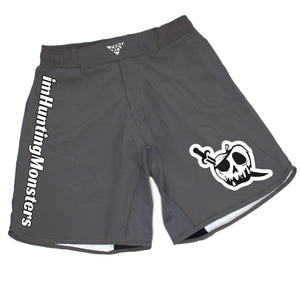 imHuntingMonsters Pirate Grappling Shorts (Solid Gray)
