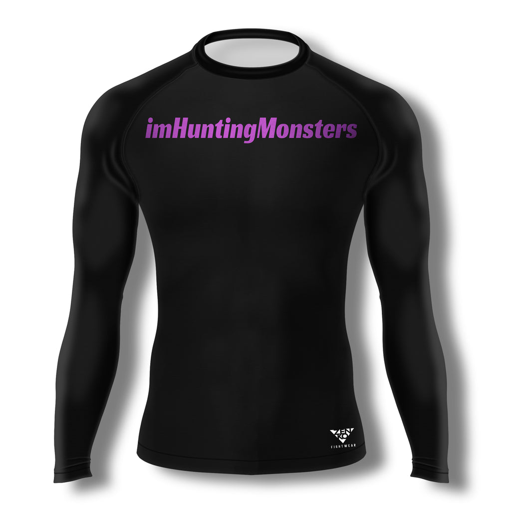 imHuntingMonsters Ranked Rashguard (Purple)