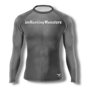 imHuntingMonsters Gray Rashguard