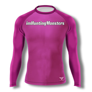 imHuntingMonsters Pink Rashguard