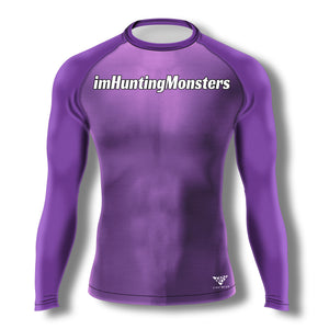 imHuntingMonsters Purple Rashguard