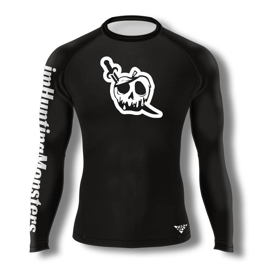 imHuntingMonsters Pirate Rashguard (Black & White)