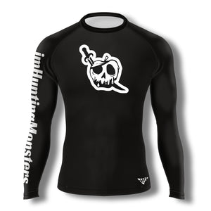imHuntingMonsters Pirate Rashguard (Black & White)