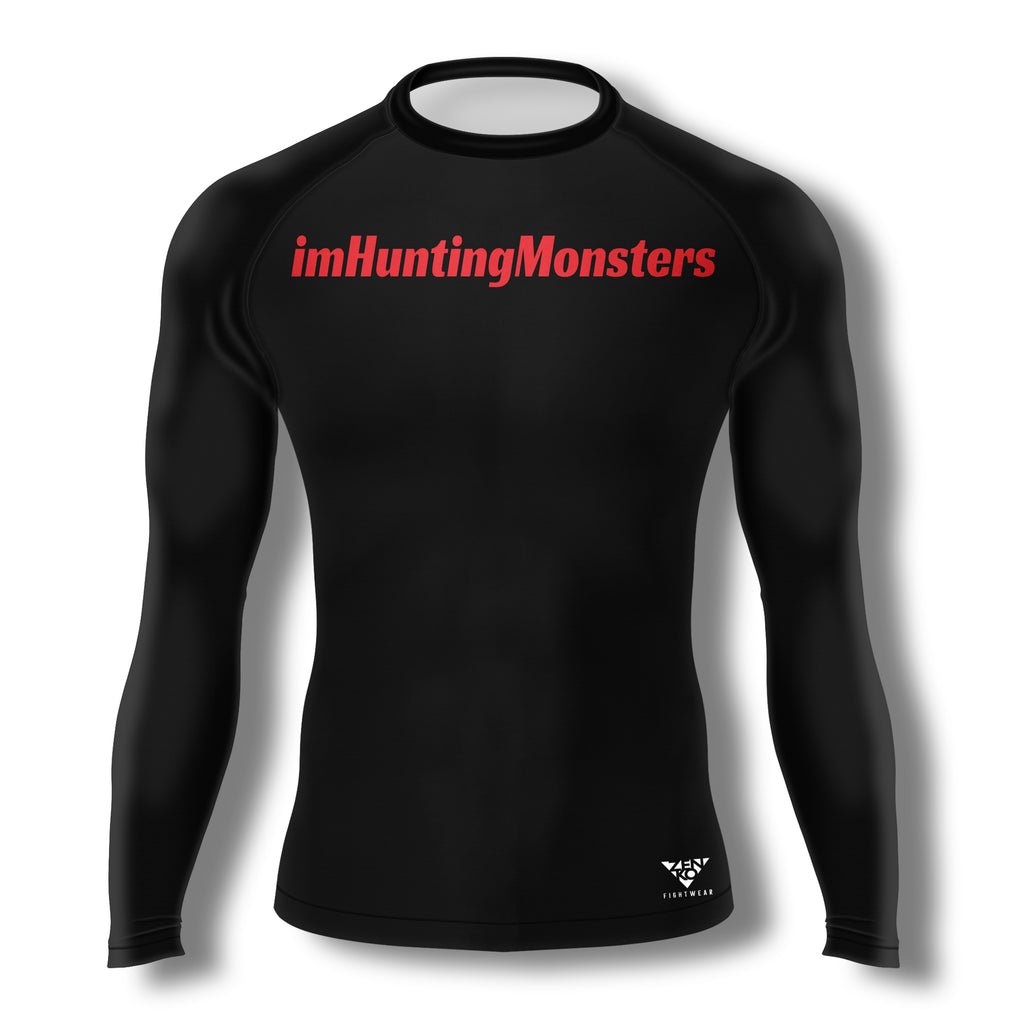 imHuntingMonsters Ranked Rashguard (Black)