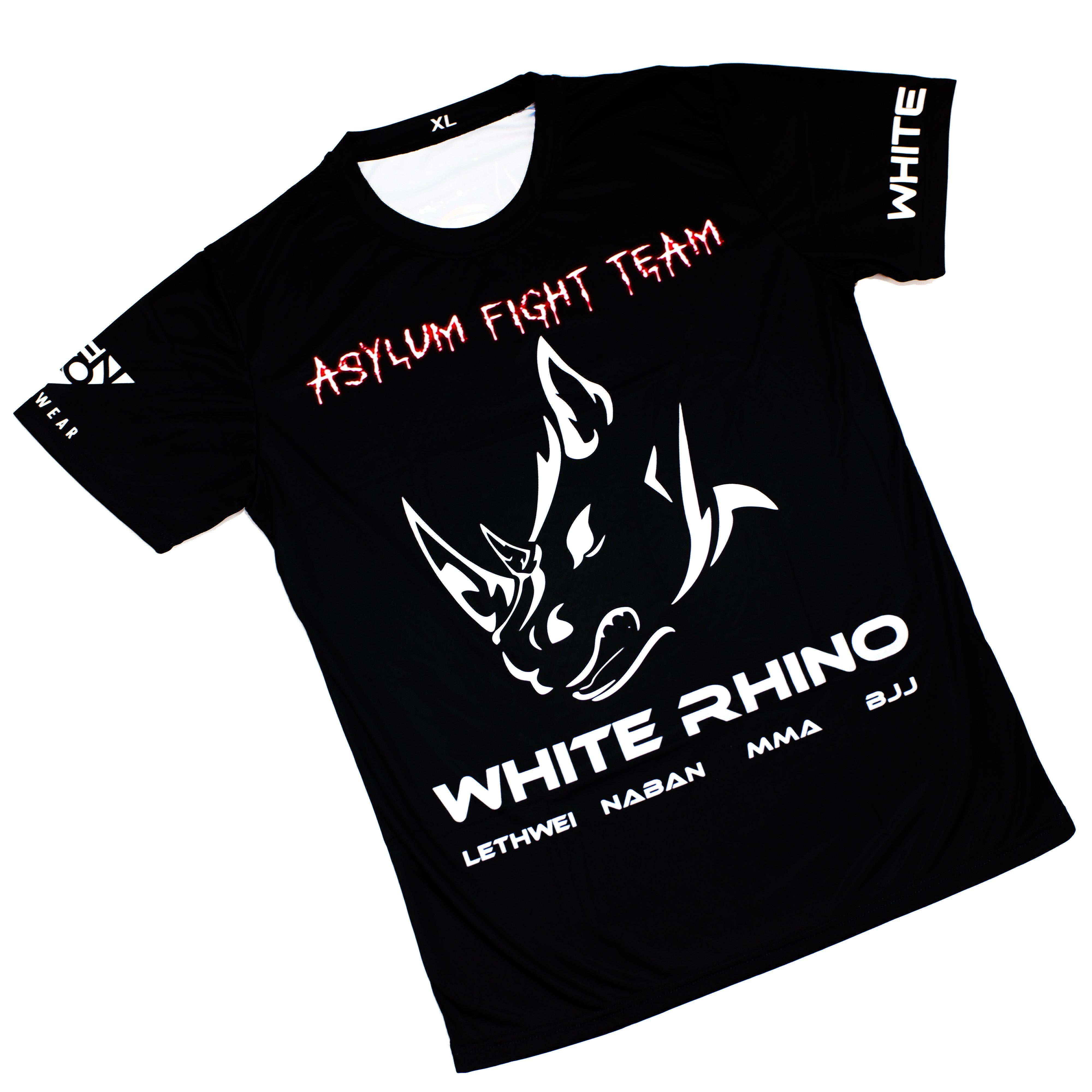 Asylum Fight Team - White Rhino BJJ Rhino Jersey Tee - Zenko Fightwear