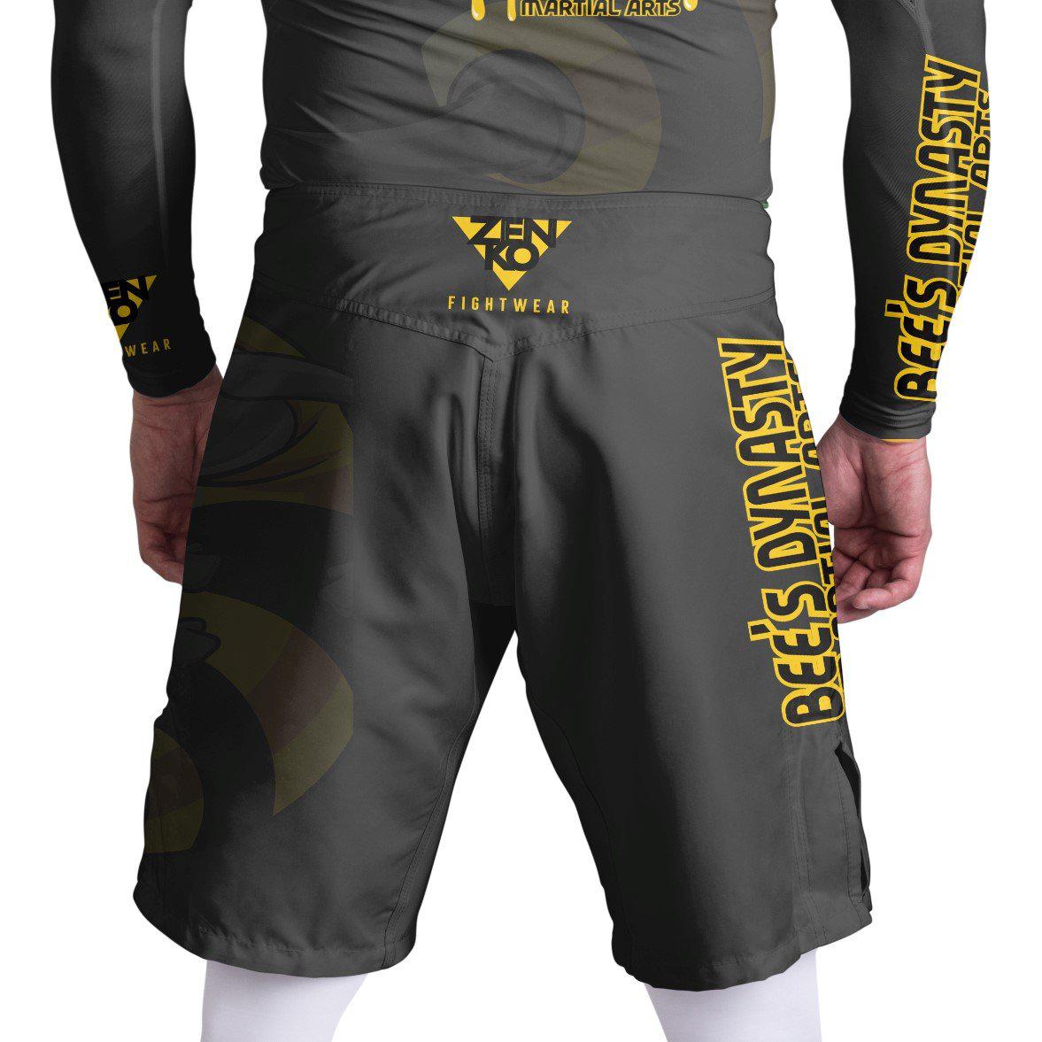 Bee's Dynasty Fight Shorts (Black) Zenko Fightwear