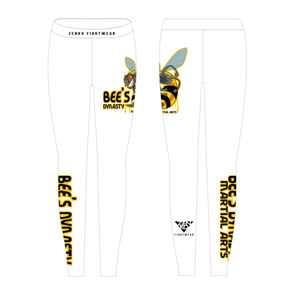 Bee's Dynasty Martial Arts Spats (White) Zenko Fightwear