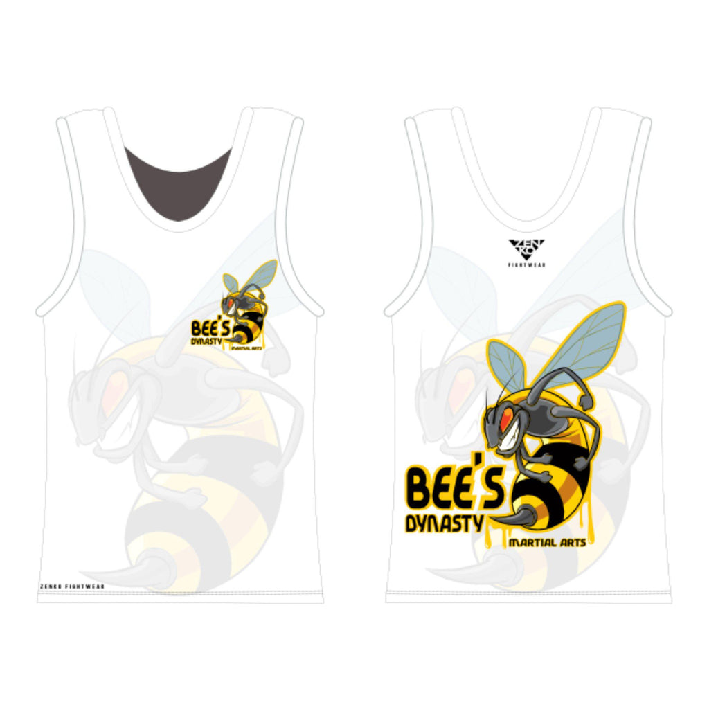 Bee's Dynasty Martial Arts Tank Top (White) Zenko Fightwear