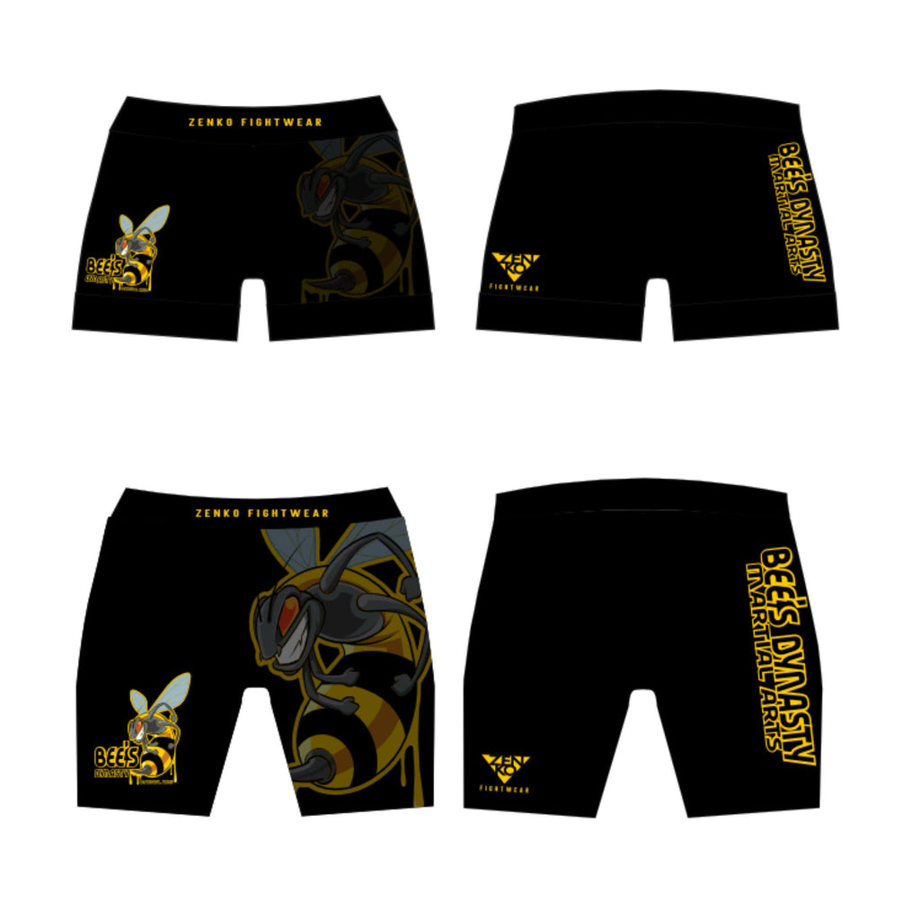 Bee's Dynasty Vale Tudo Shorts (Black) Zenko Fightwear
