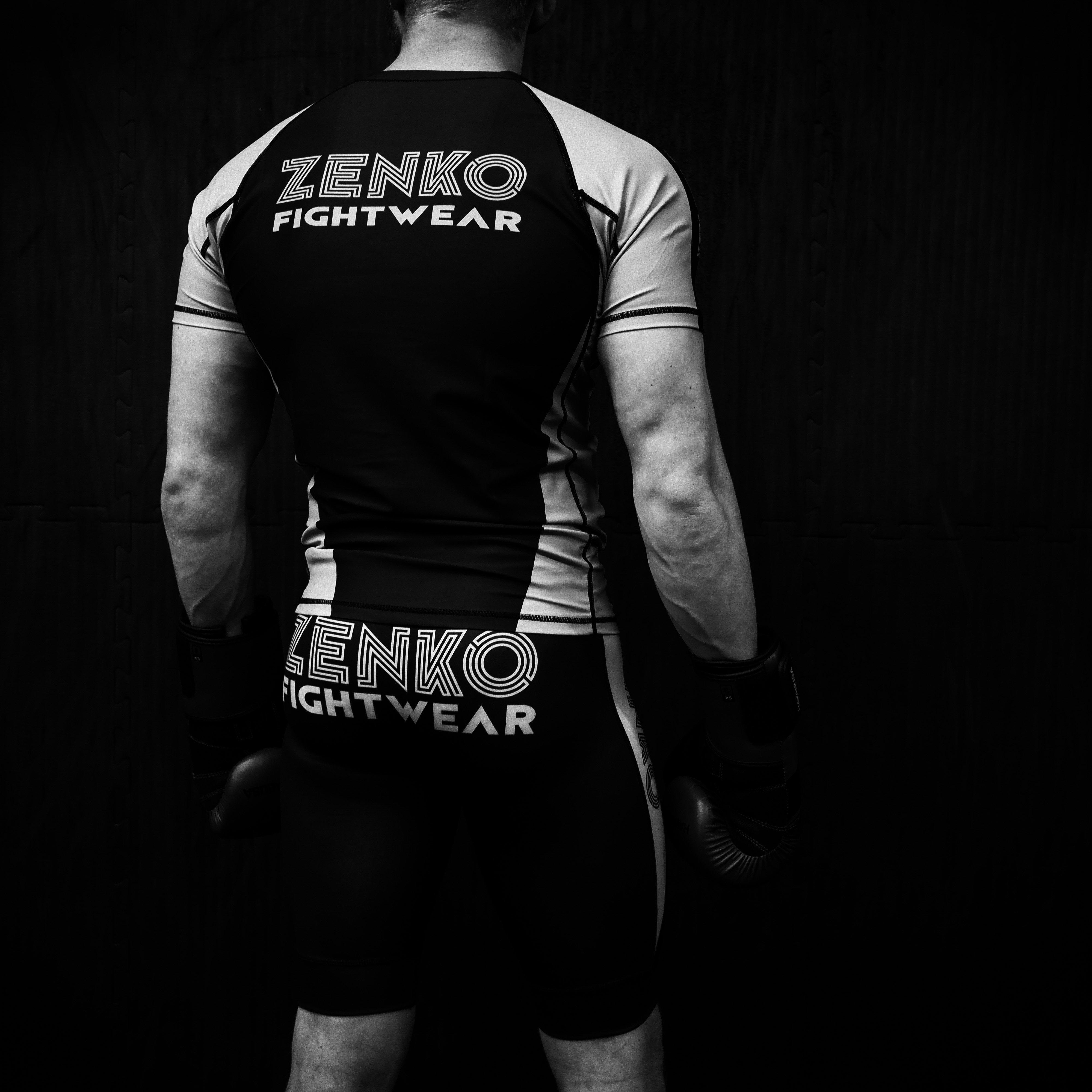Zenko Fightwear Gunmetal Rashguard & Vale Tudo Shorts