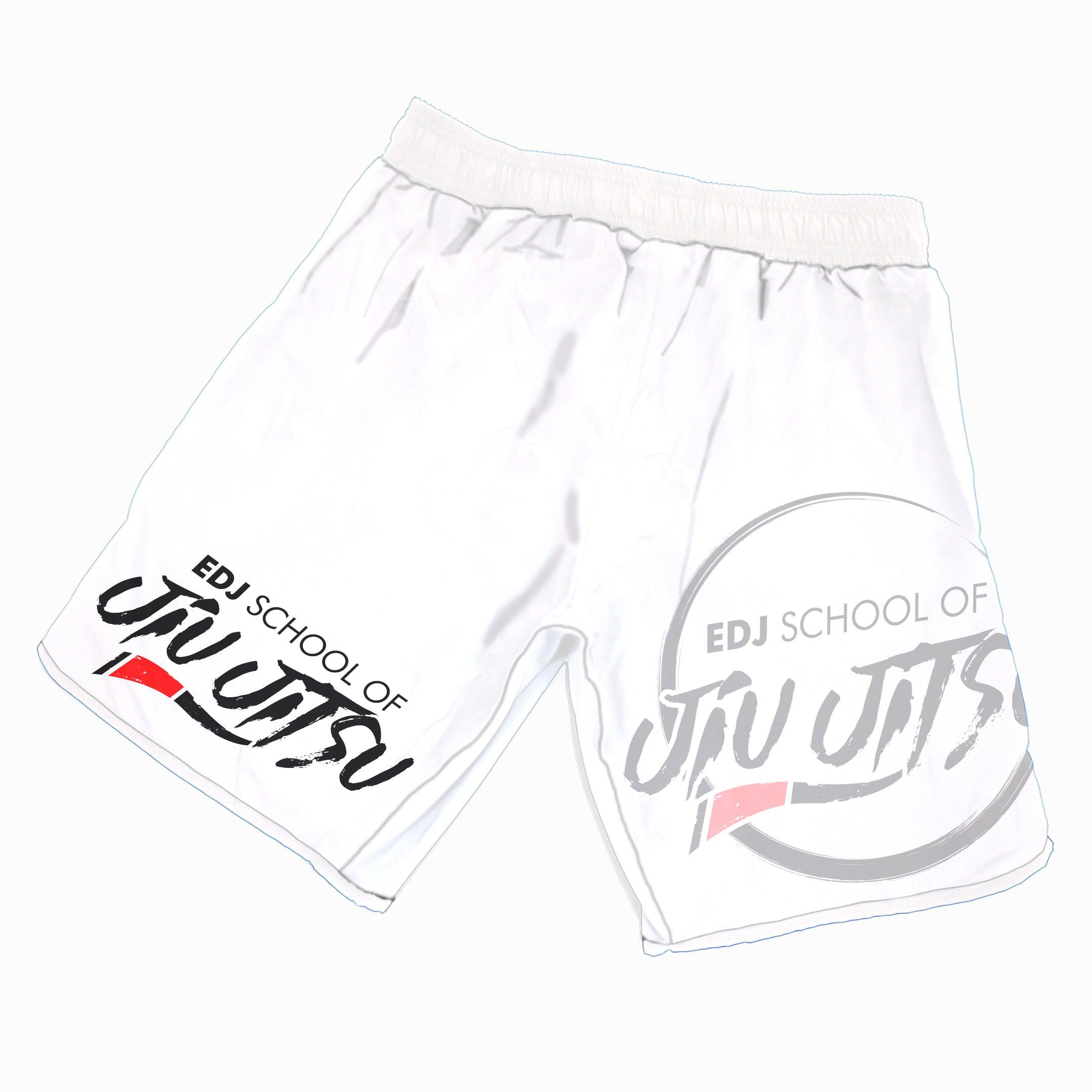 EDJ School of Jiu Jitsu Grappling Shorts (White)