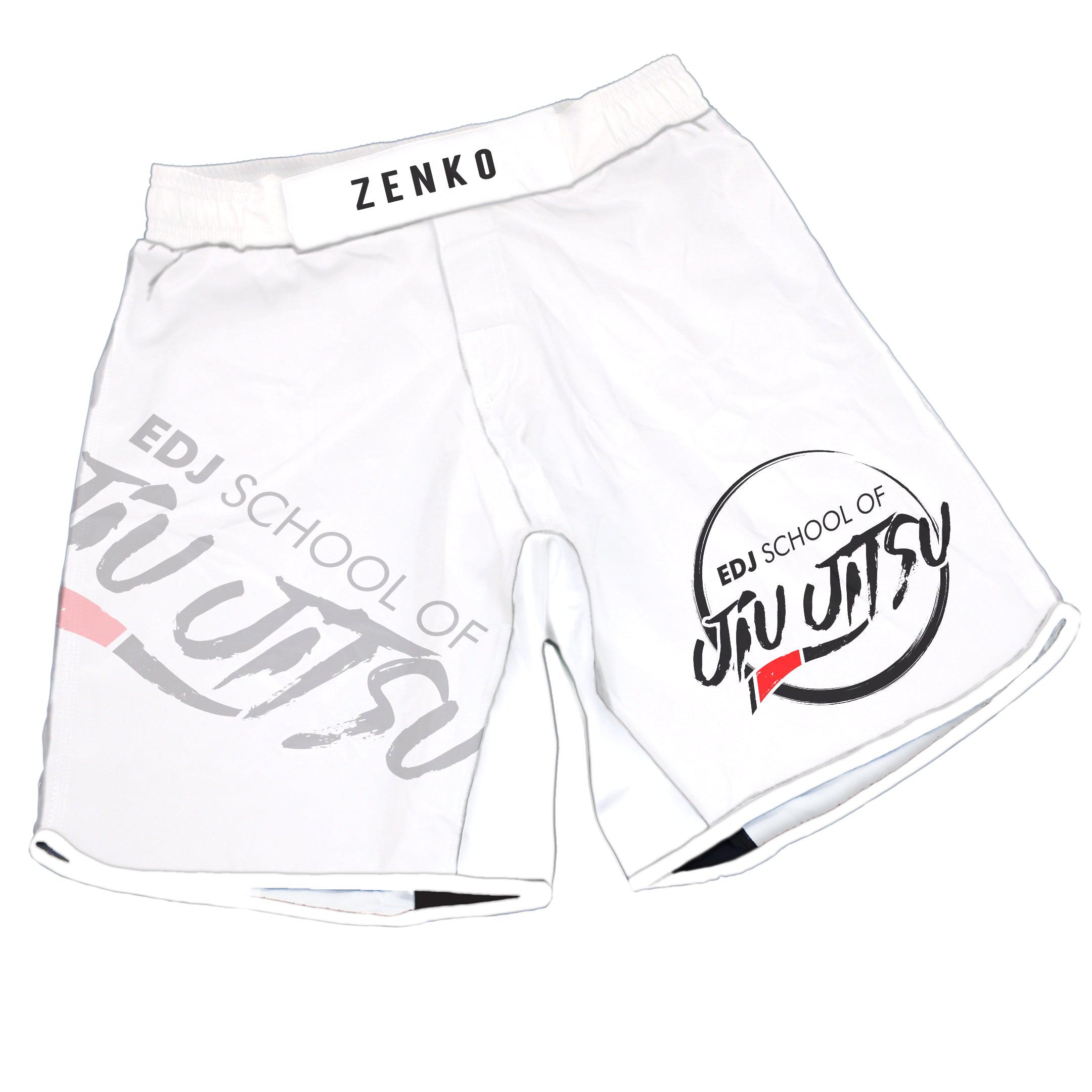 EDJ School of Jiu Jitsu Grappling Shorts (White)
