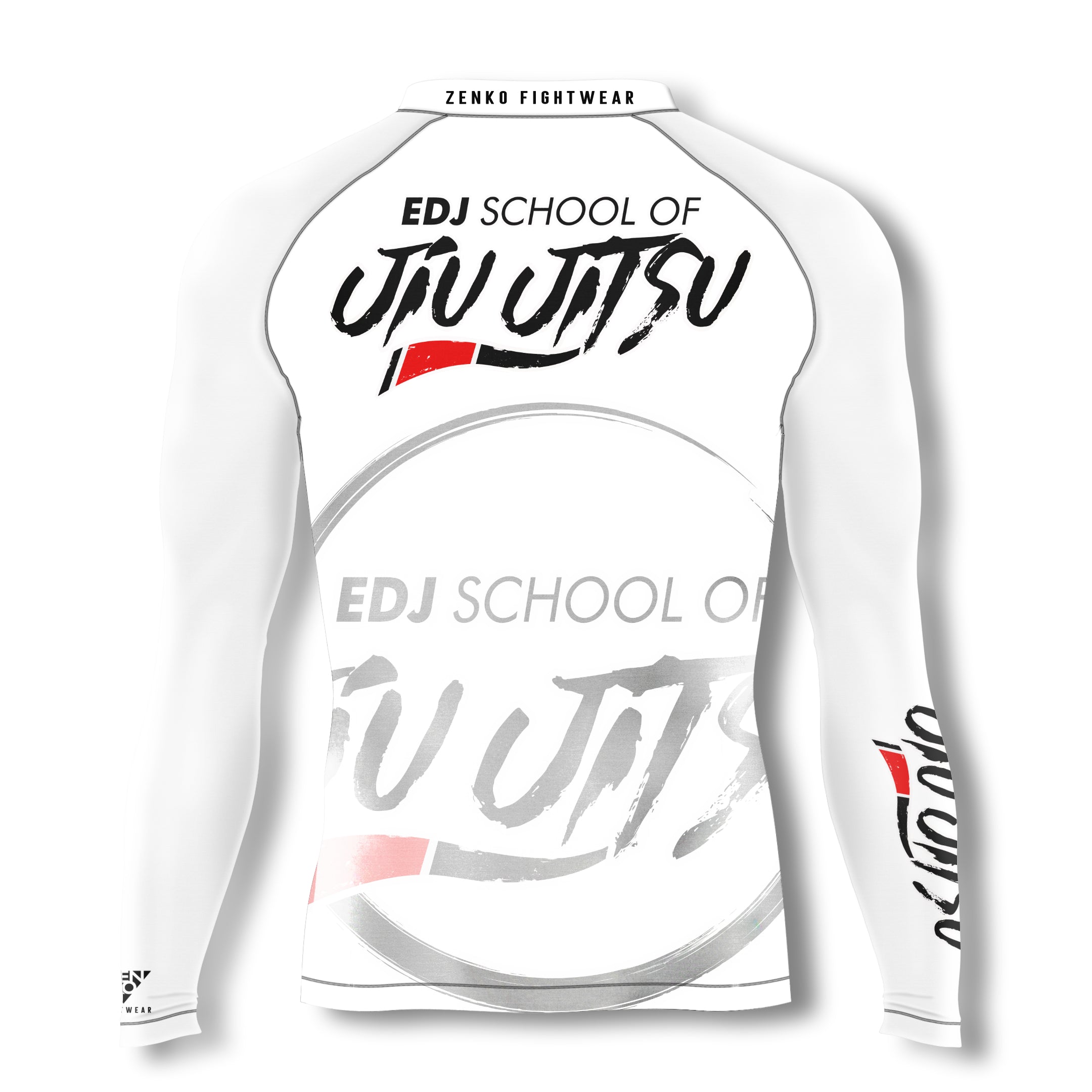 EDJ School of Jiu Jitsu Long Sleeve Rashguard (White)