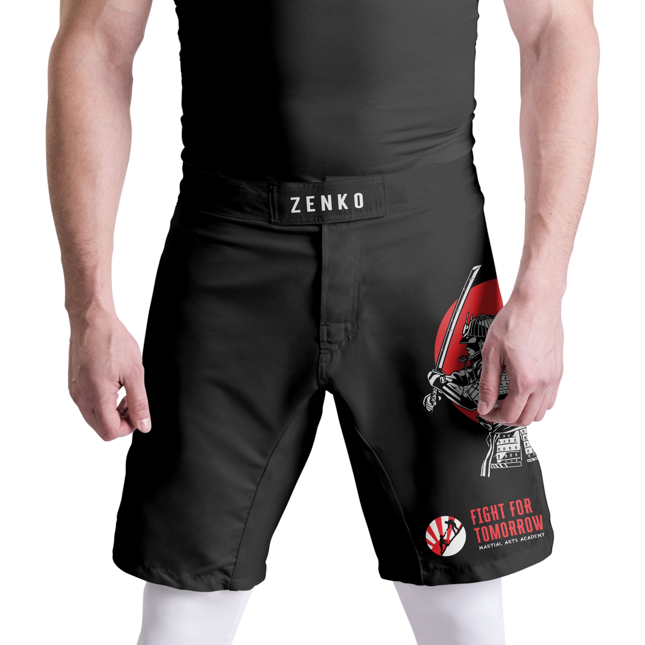 Fight For Tomorrow Fight Shorts (Black) Zenko Fightwear