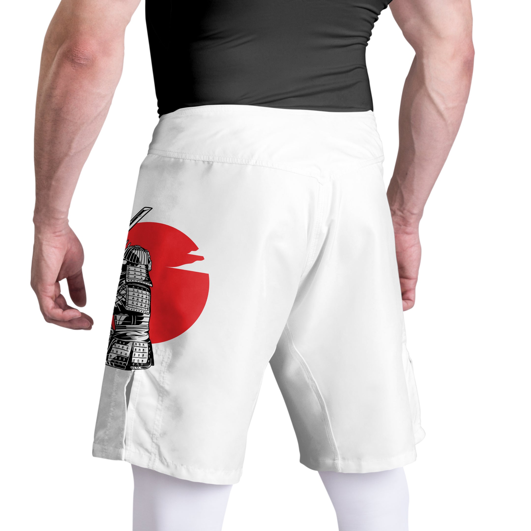 Fight For Tomorrow Fight Shorts (White) Zenko Fightwear