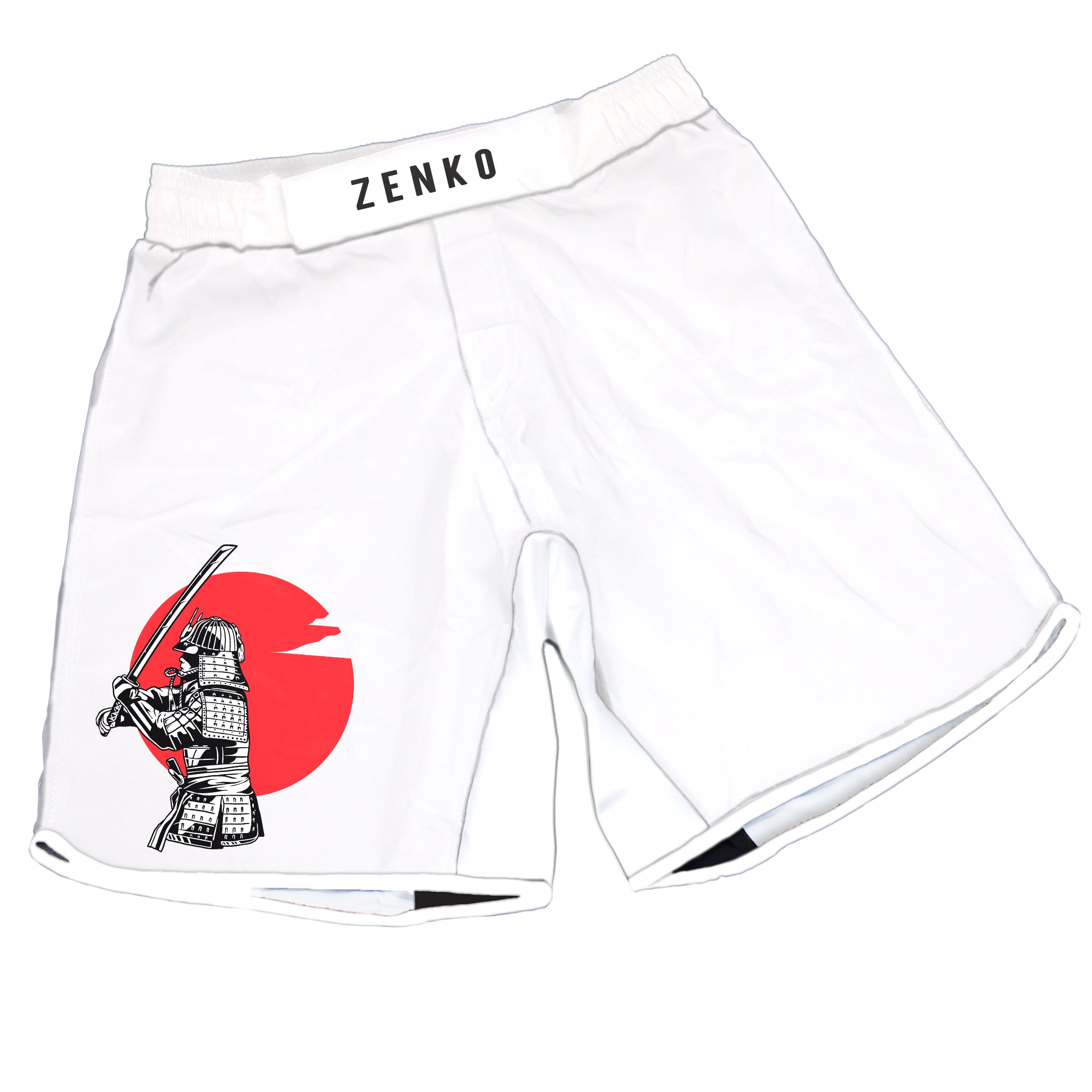 Fight For Tomorrow Grappling Shorts (White) Zenko Fightwear