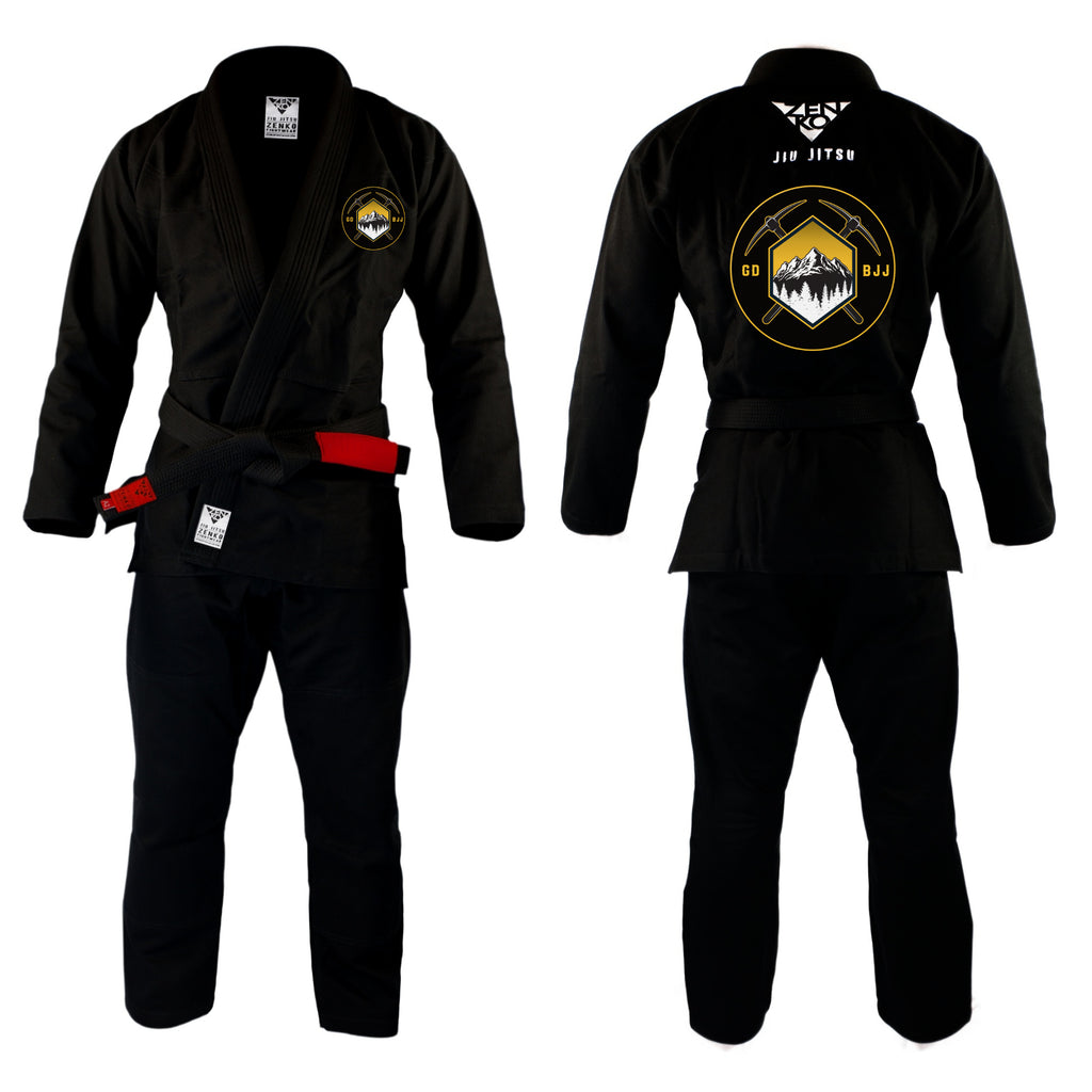 Golden Dojo BJJ Gi (Black) Zenko Fightwear