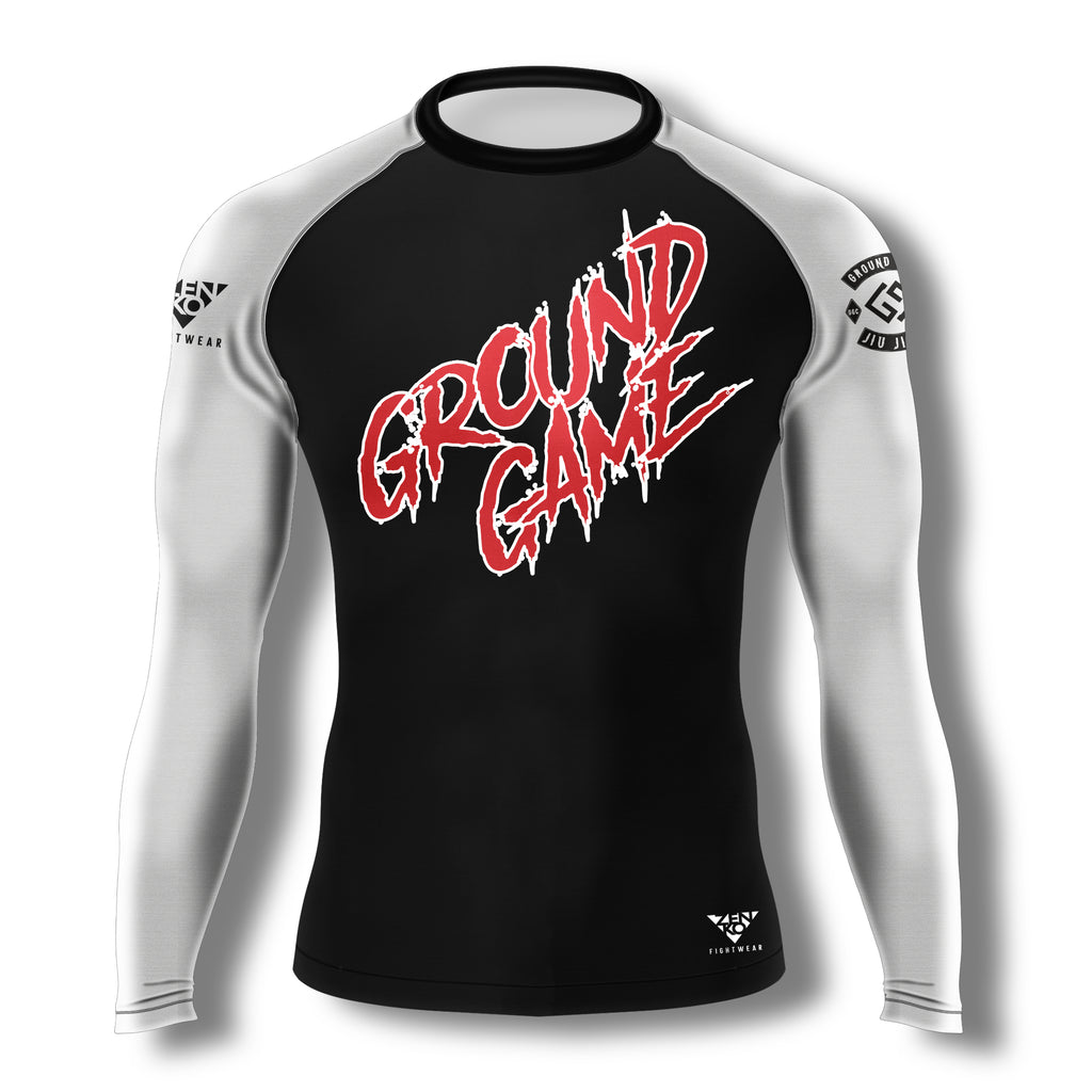 Ground Game Jiu Jitsu Long Sleeve Rashguard - Zenko Fightwear