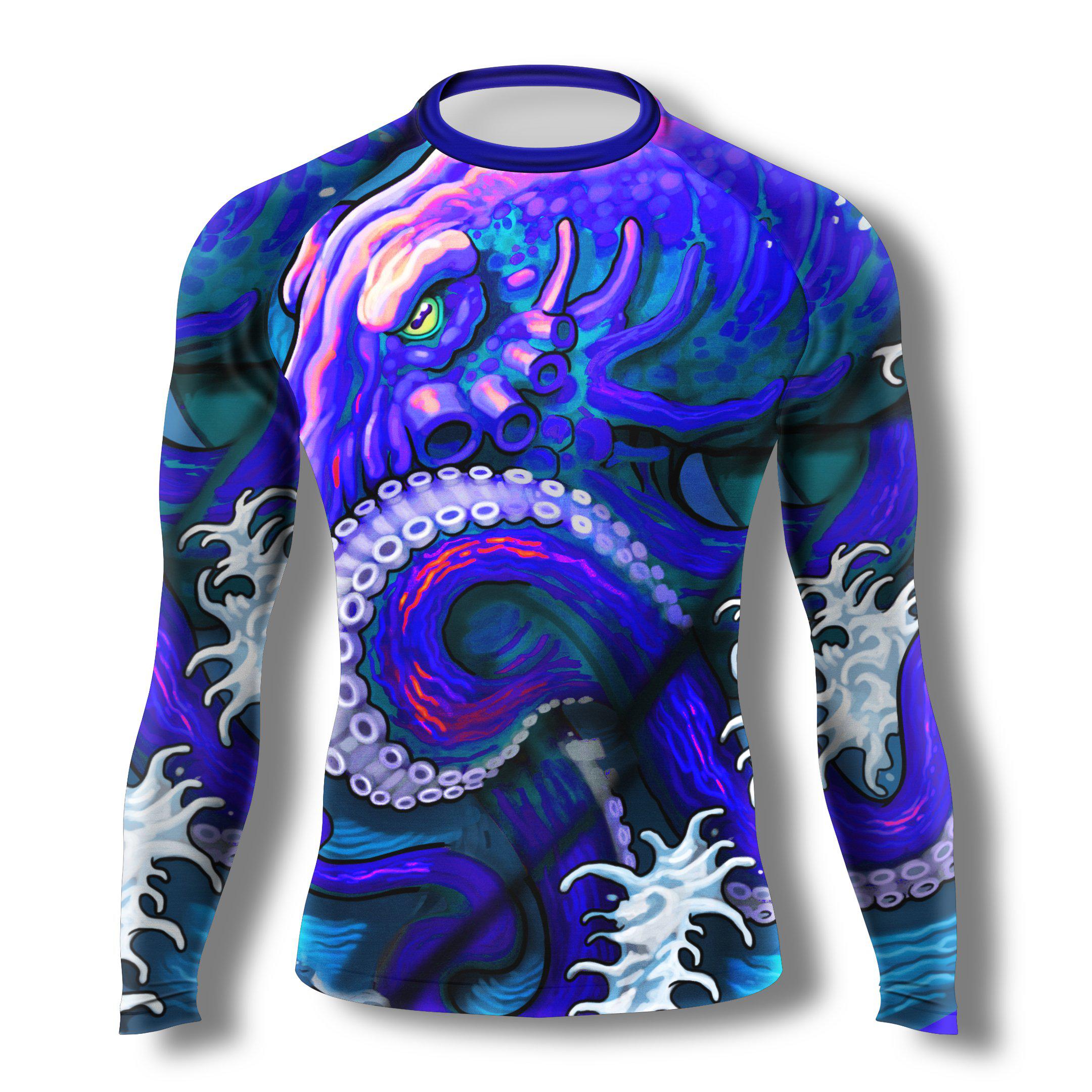 Neon Octopus Long Sleeve Rashguard – ZENKO FIGHTWEAR™