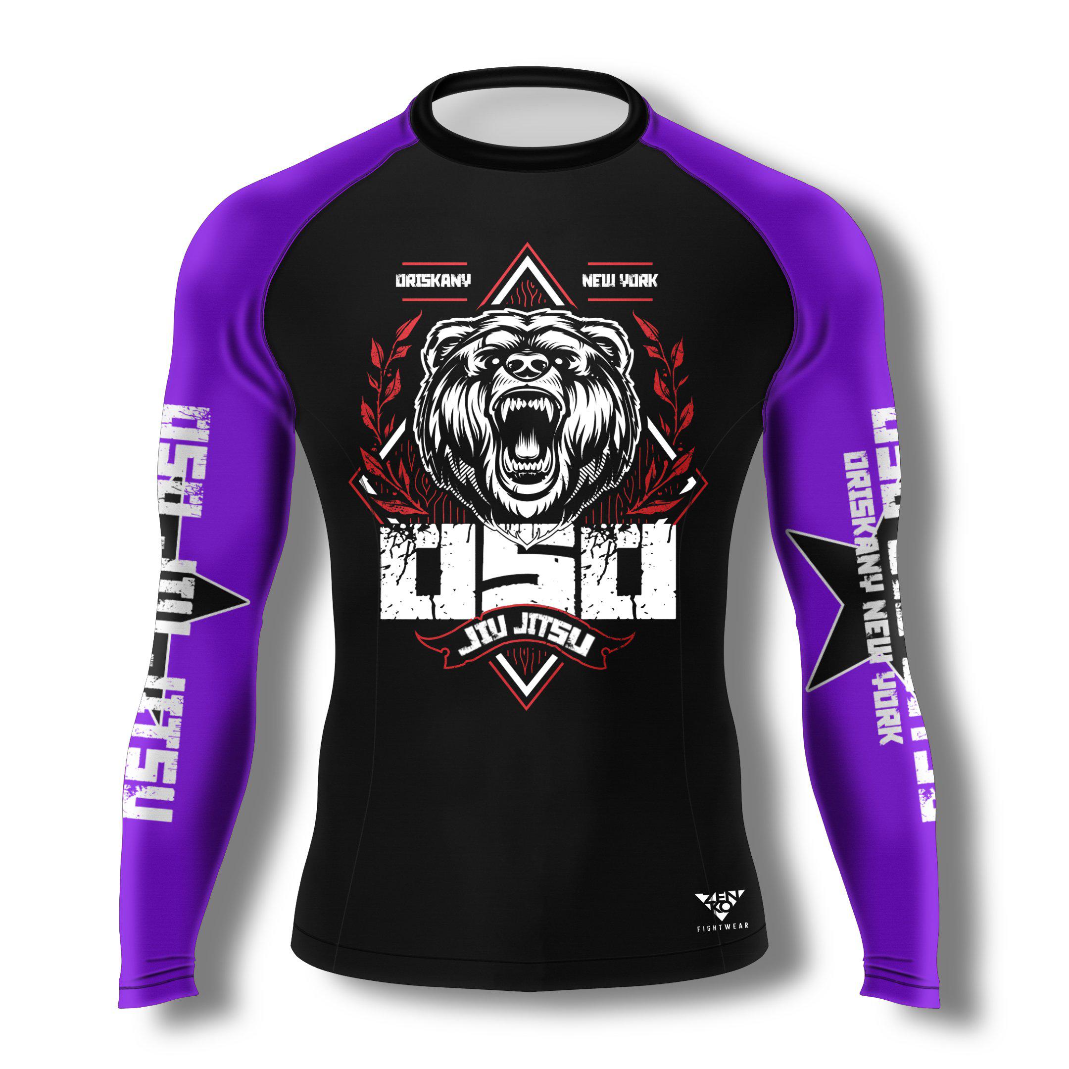 OSO Jiu Jitsu Long Sleeve Rashguard - Purple - Zenko Fightwear