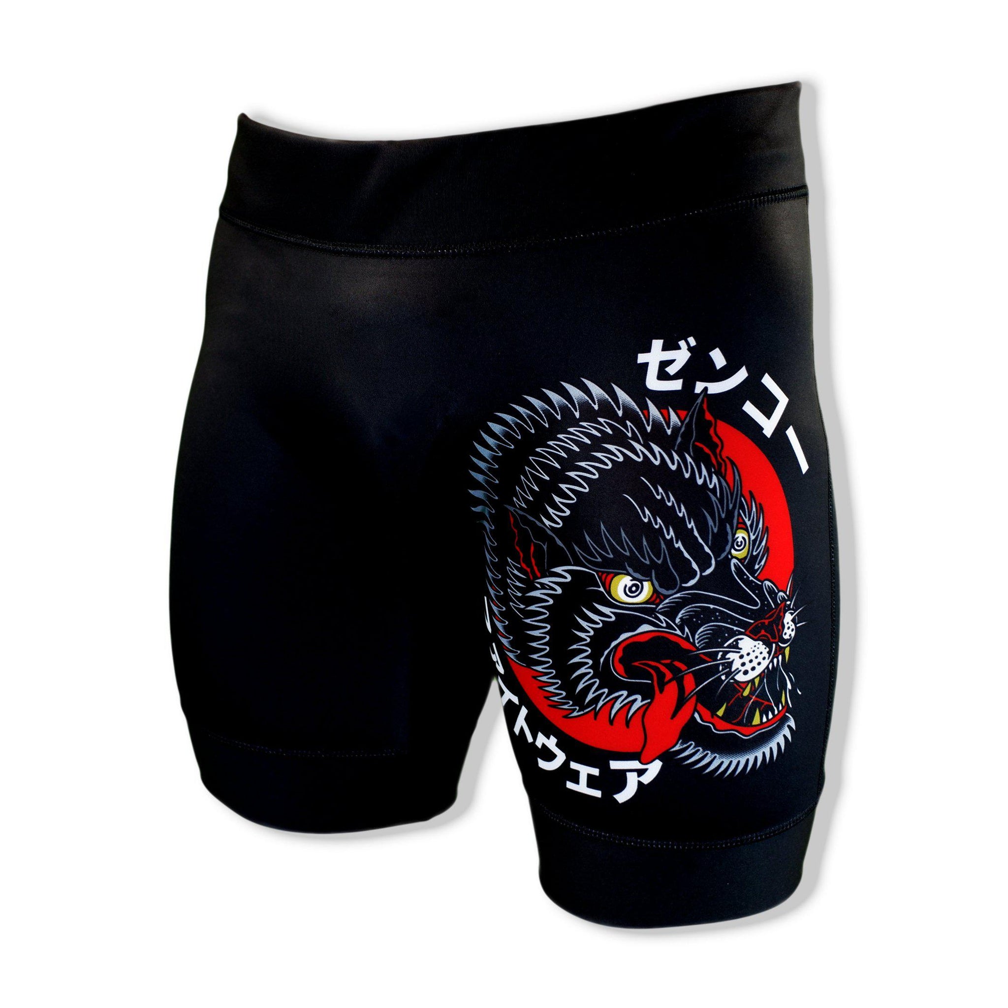 Meister MMA Crown Vale Tudo Fight Shorts – Black Compression Shorts For BJJ, Muay Thai, Boxing