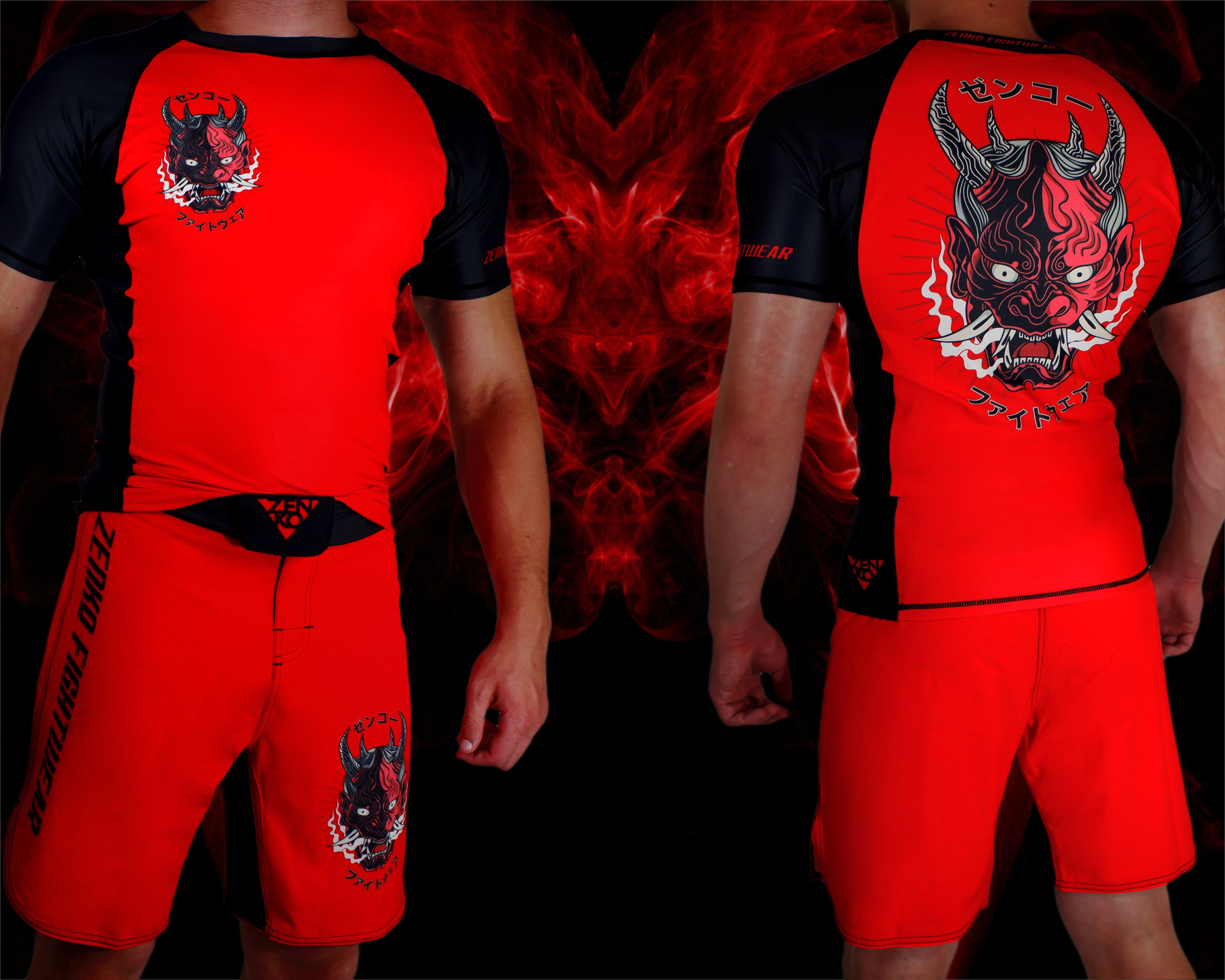 Oni Demon Rashguard + Oni Demon Grappling Shorts - Zenko Fightwear