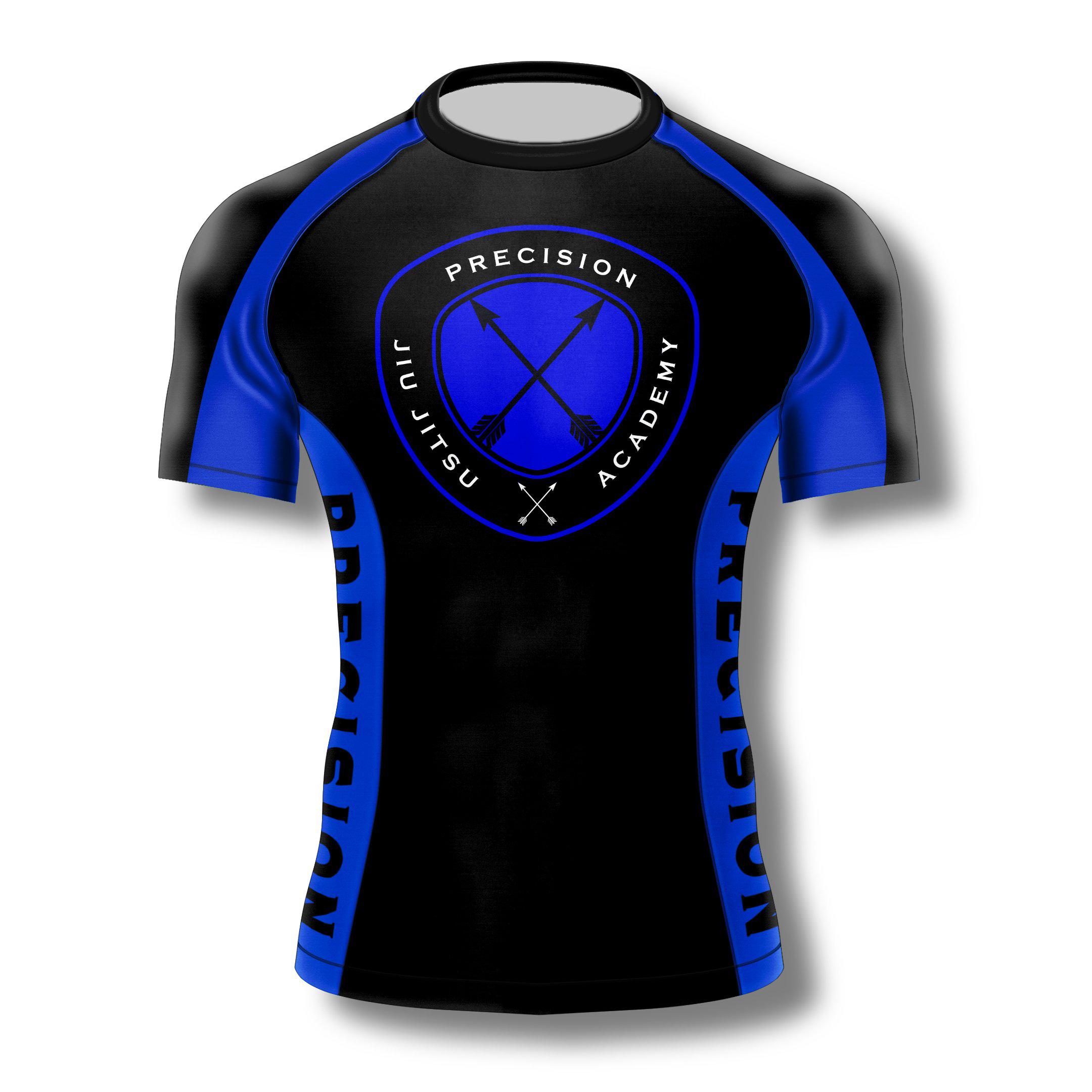 Precision Jiu Jitsu Academy Ranked Rashguard (Blue) Zenko Fightwear