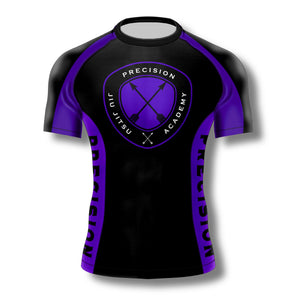 Precision Jiu Jitsu Academy Ranked Rashguard (Purple) Zenko Fightwear