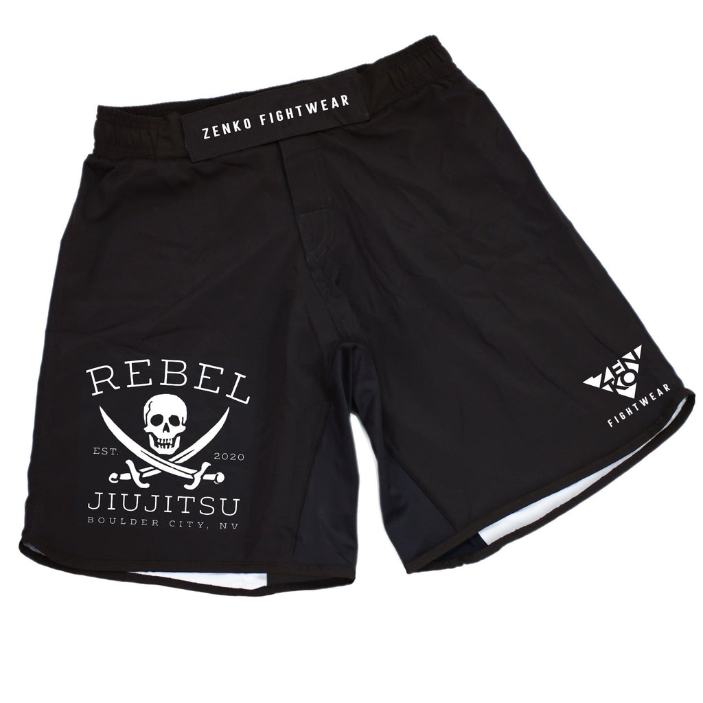Rebel JiuJitsu Skull Grappling Shorts - Zenko Fightwear
