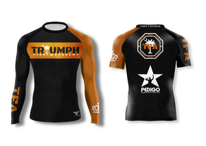 Triumph Fight Academy Ranked Rashguard (Orange) Zenko Fightwear