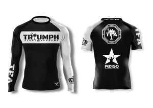 Triumph Fight Academy Ranked Rashguard (White) Zenko Fightwear