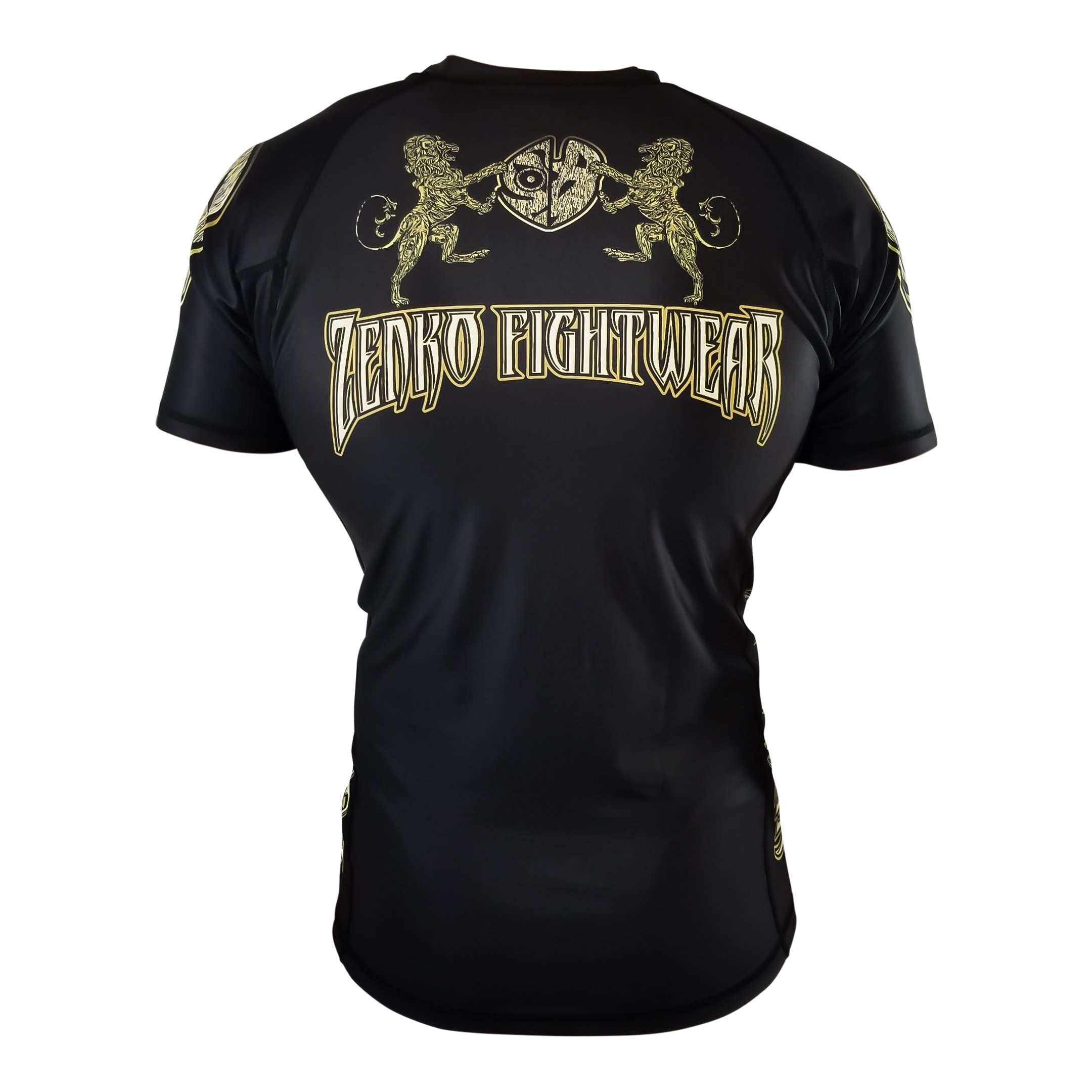 Zenko Fightwear Royal Guard Rashguard Gold Lion Back