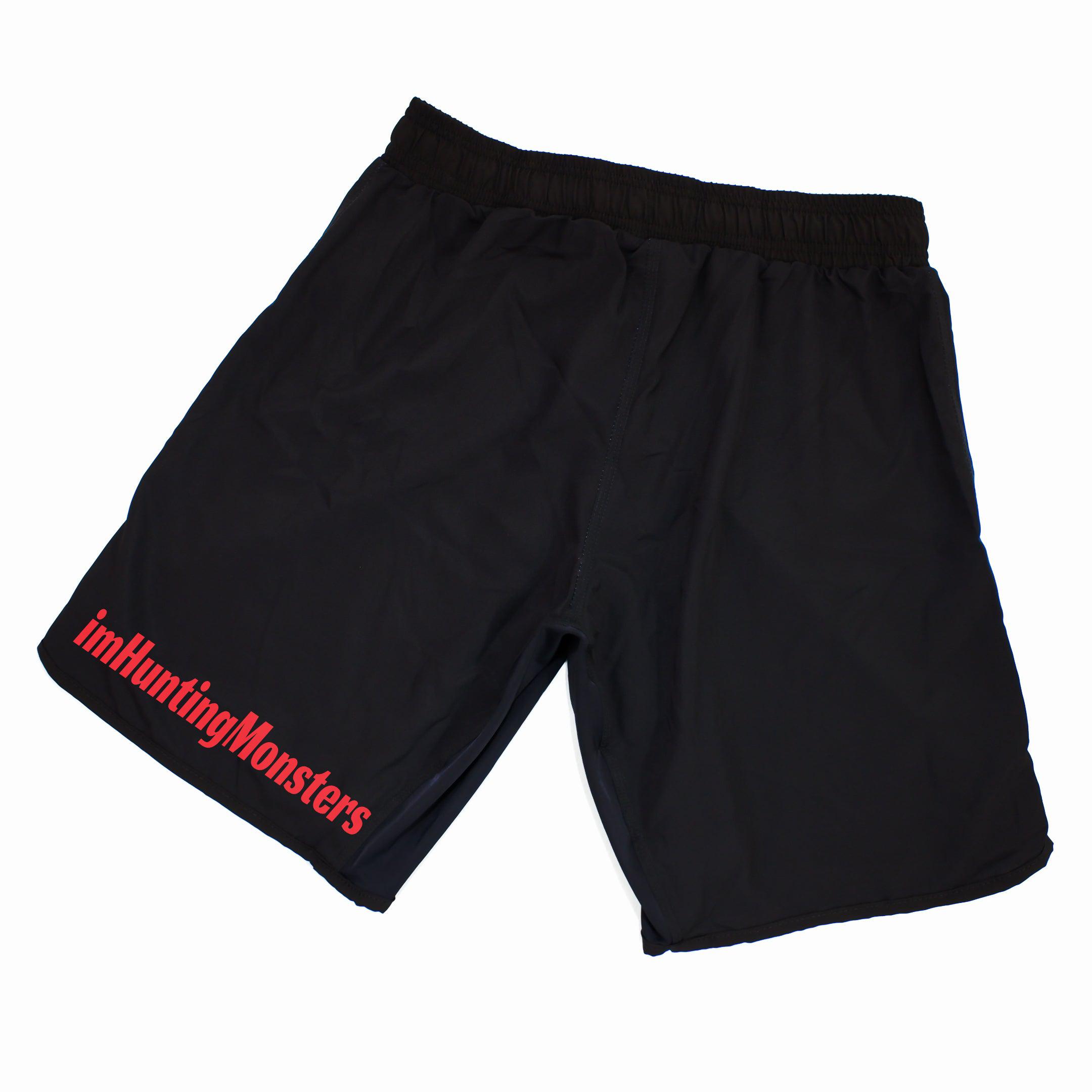 imHuntingMonsters Ranked Grappling Shorts (Black) Zenko Fightwear