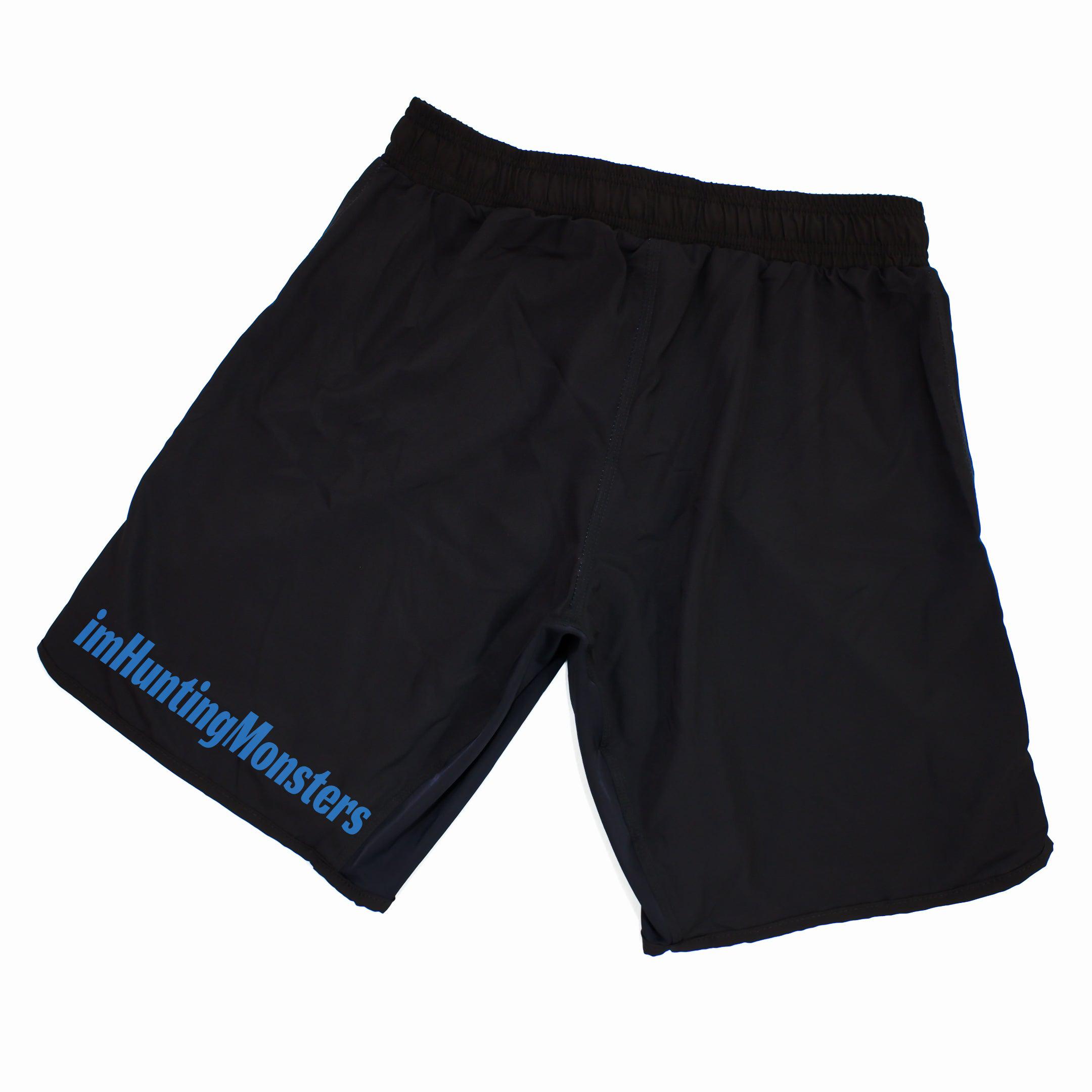 imHuntingMonsters Ranked Grappling Shorts (Blue) Zenko Fightwear