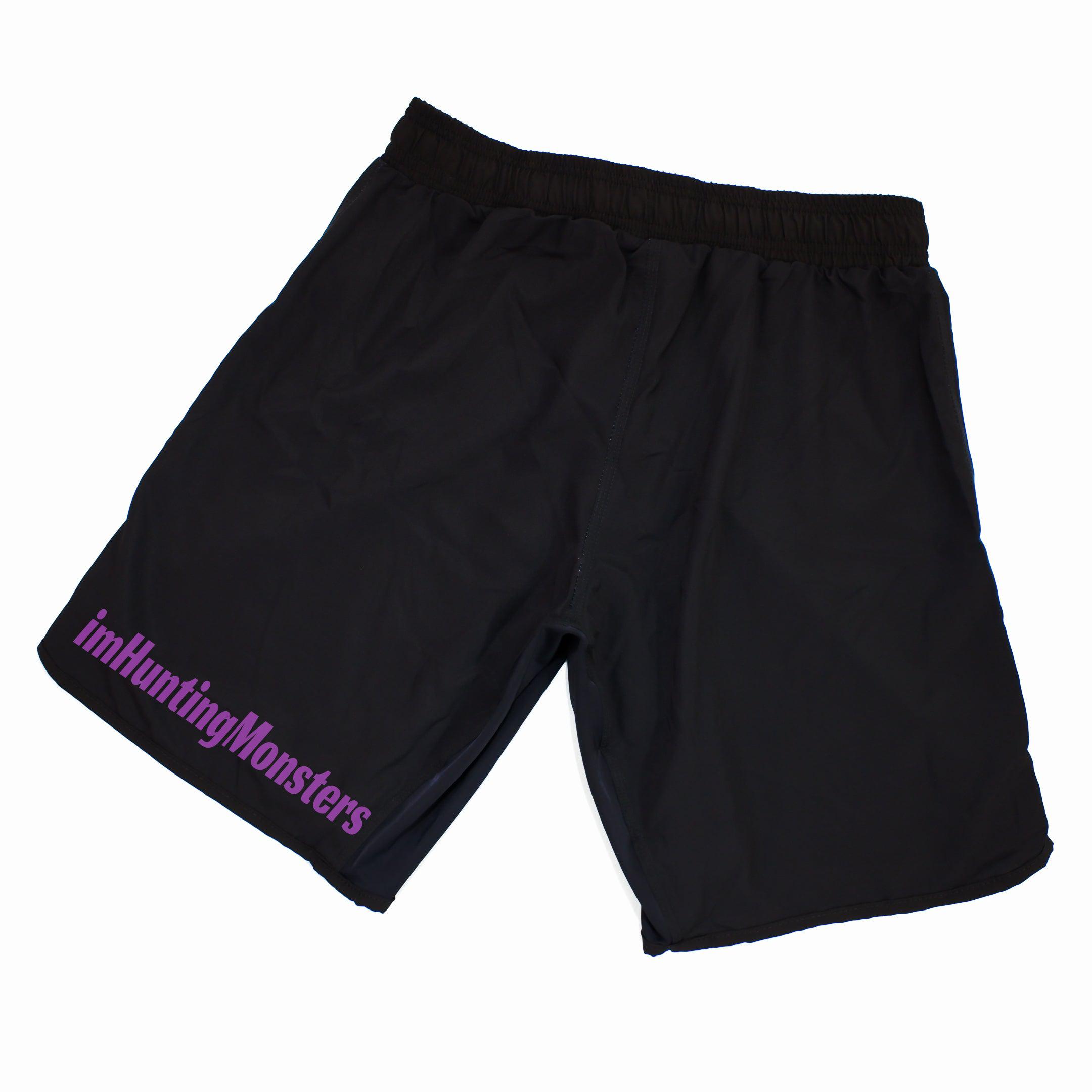 imHuntingMonsters Ranked Grappling Shorts (Purple) Zenko Fightwear