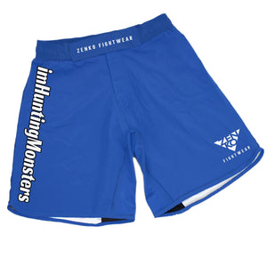 imHuntingMonsters Blue Grappling Shorts - Zen