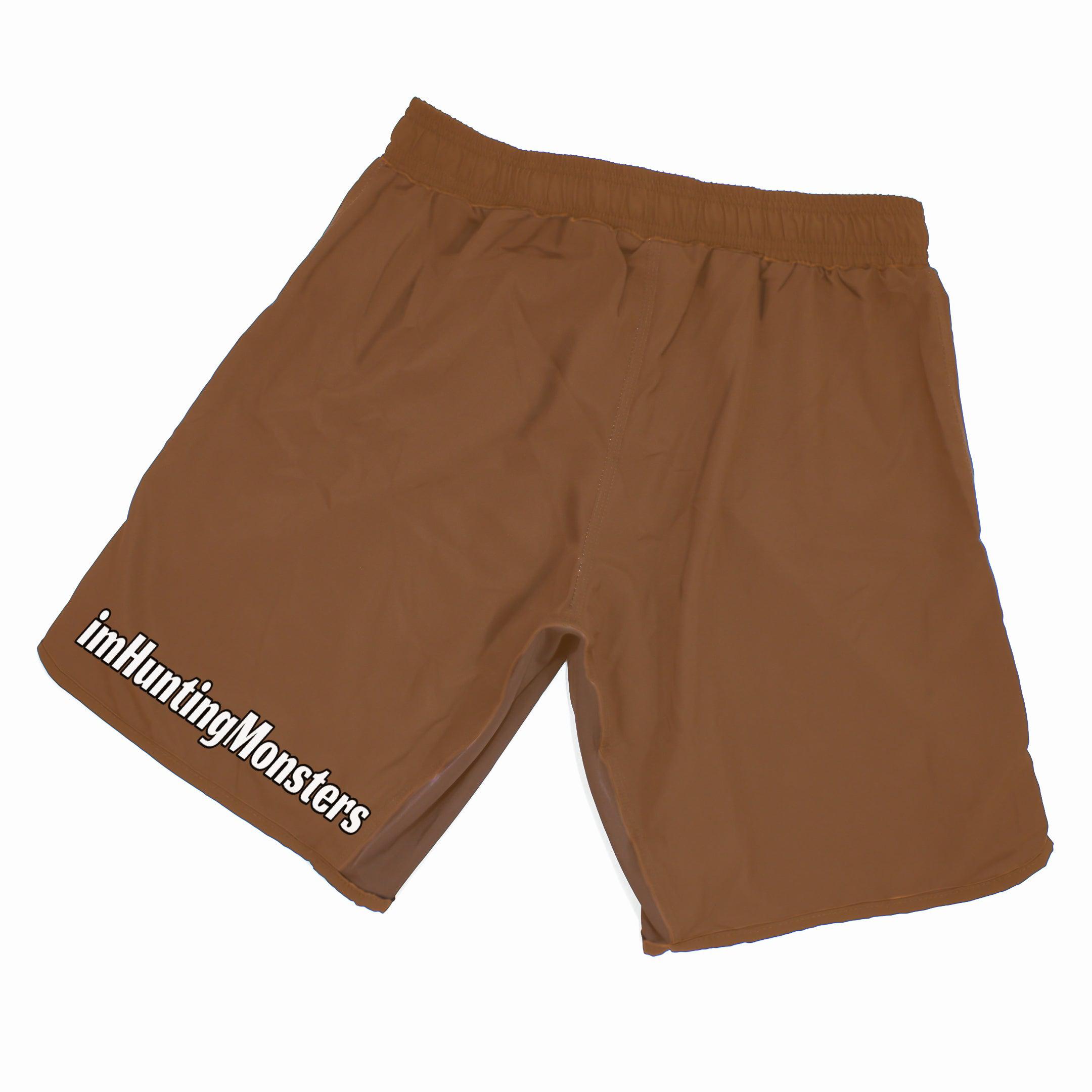 imHuntingMonsters Brown Grappling Shorts - Zen