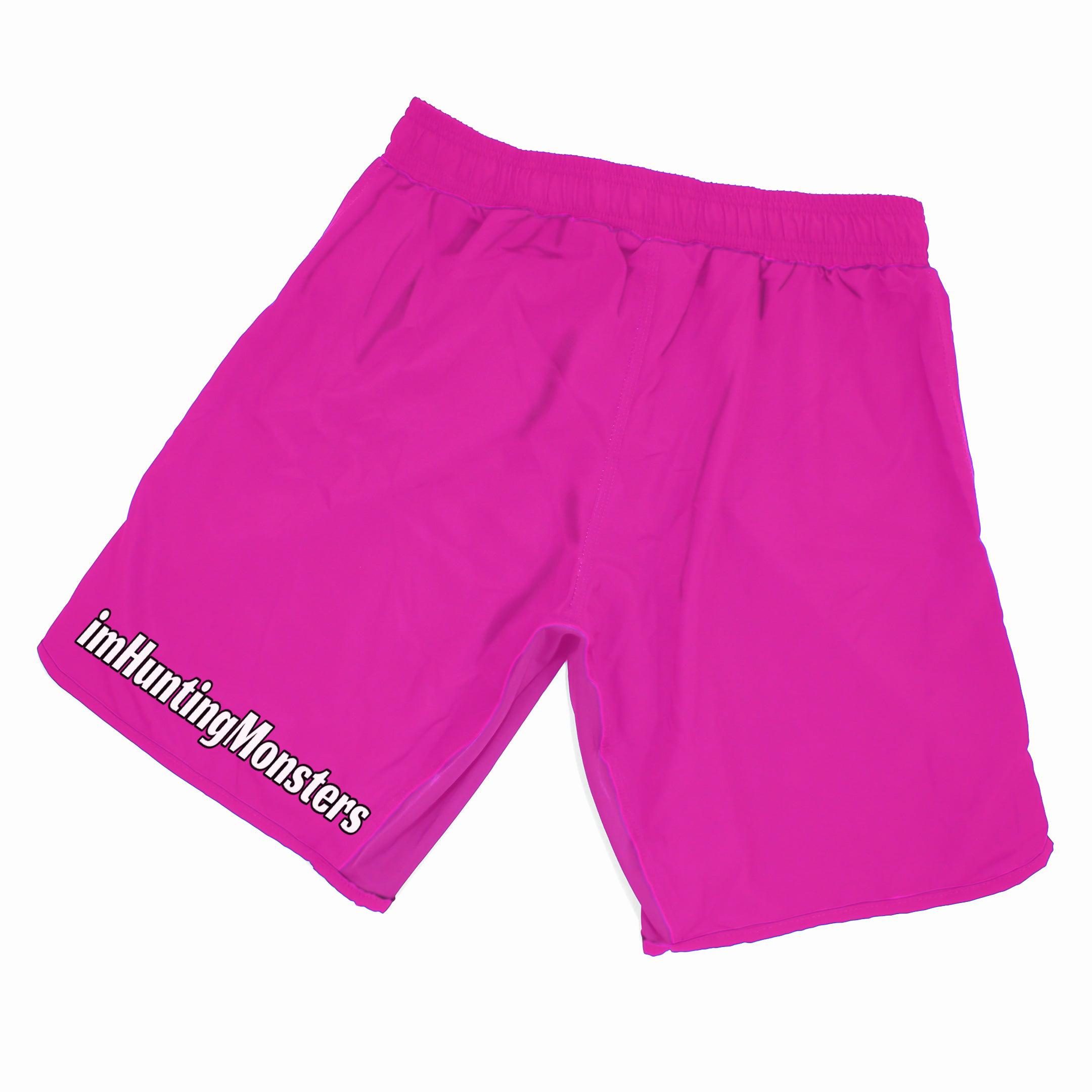 imHuntingMonsters Pink Grappling Shorts - Zenko Fightwear